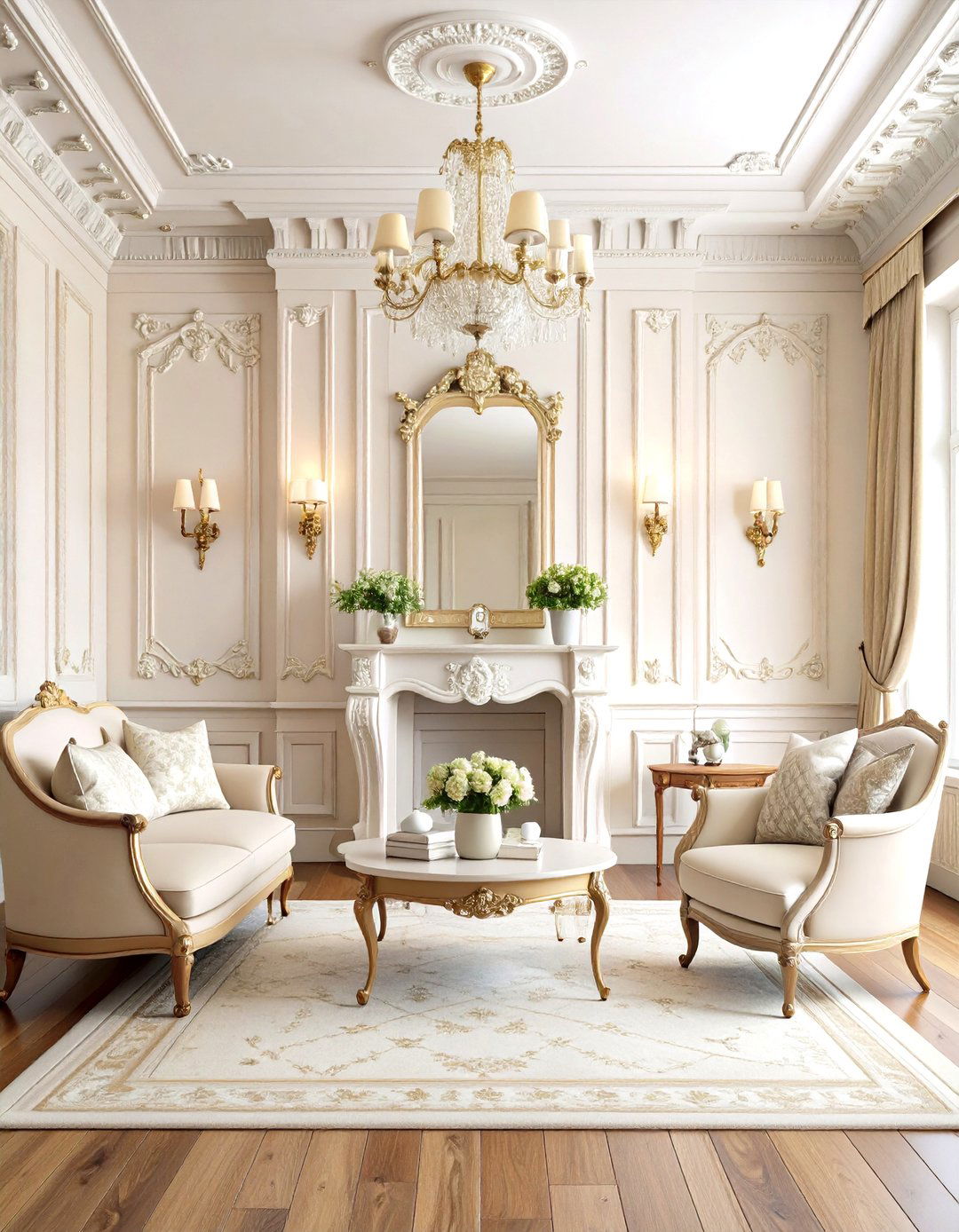 Intricate Mouldings and Wainscoting - 20 Victorian Dark Green Living Room Ideas
