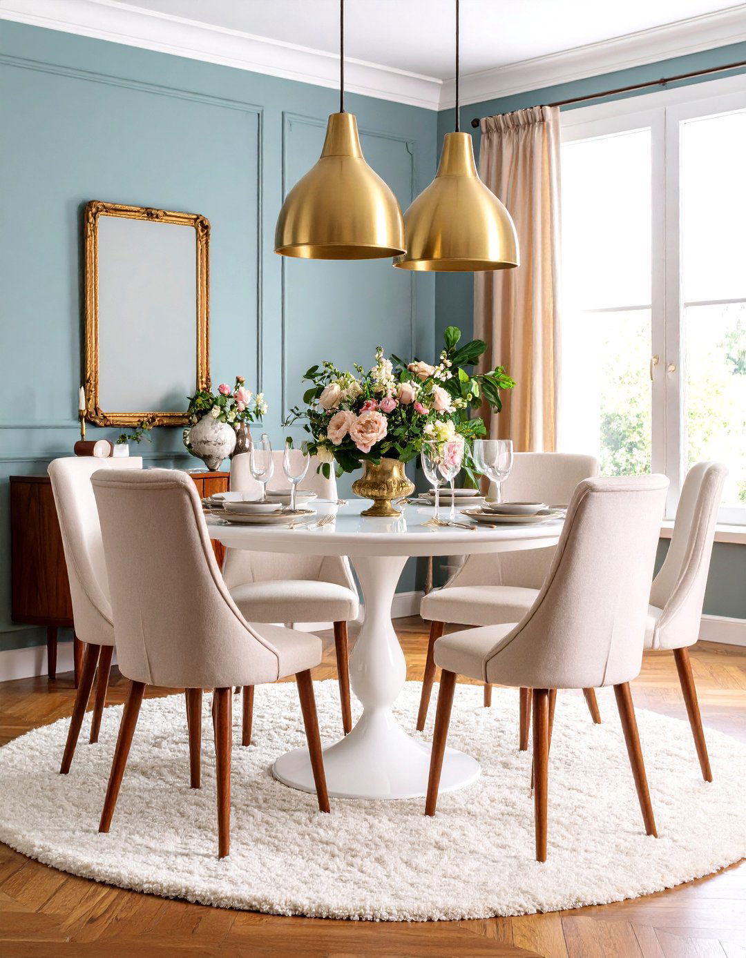 Introduce Iconic Tulip Tables - 20 Vintage Dining Room Ideas
