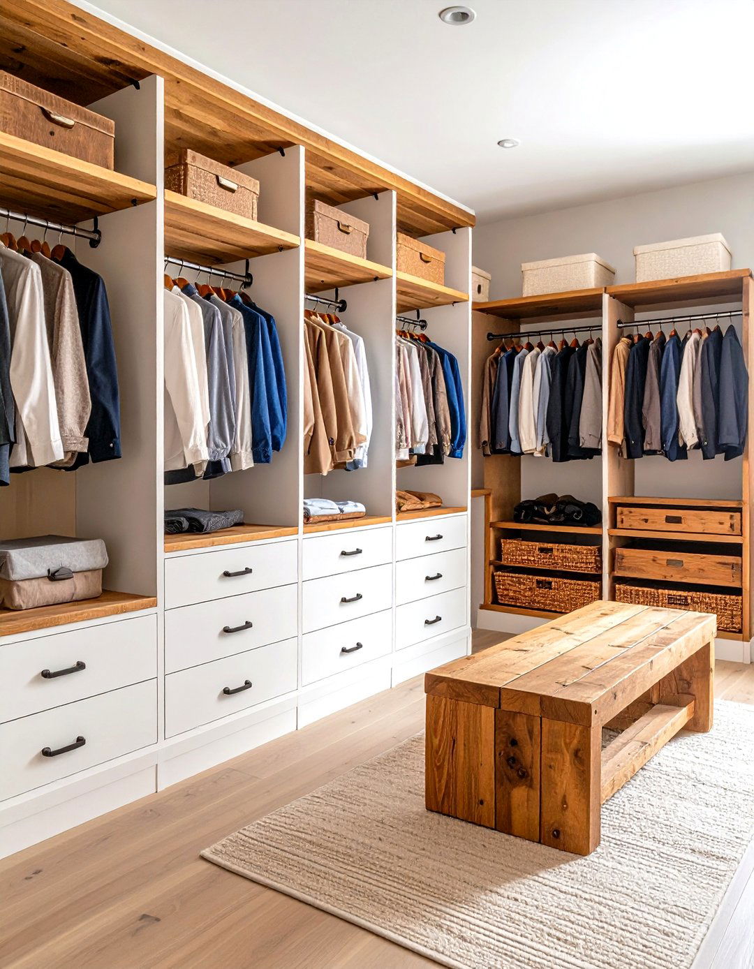 Introduce Rustic Wood Elements - 20 Walk in Closet Ideas