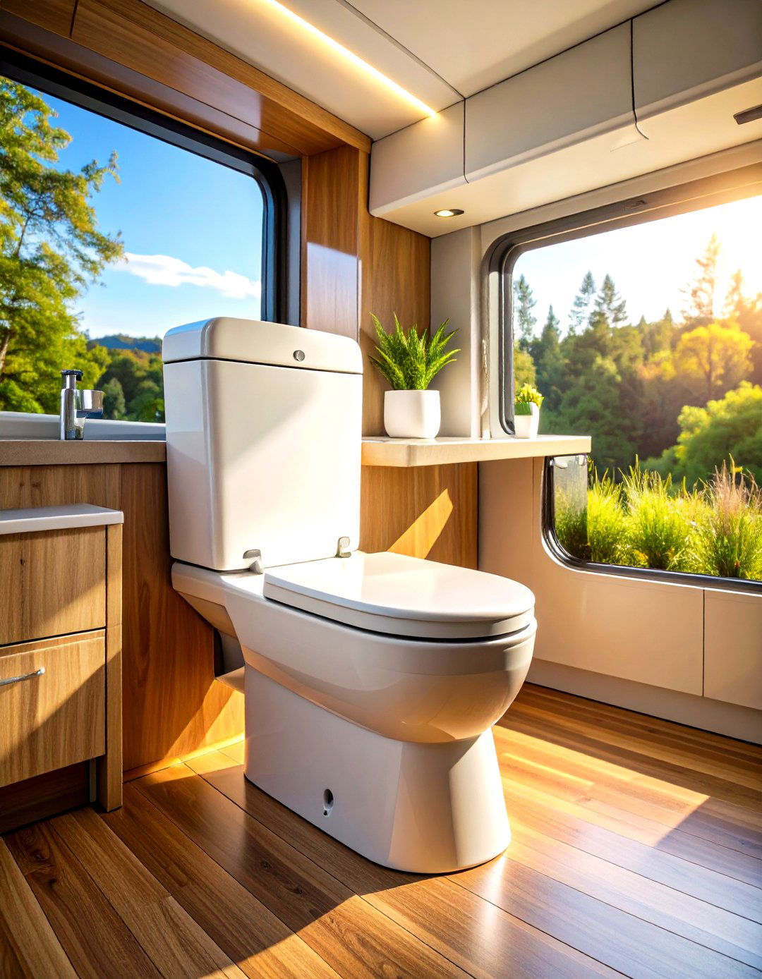 Invest in Fold DownFlip Sinks to Free Up Counter Space - 20 Small Rv Bathroom Ideas