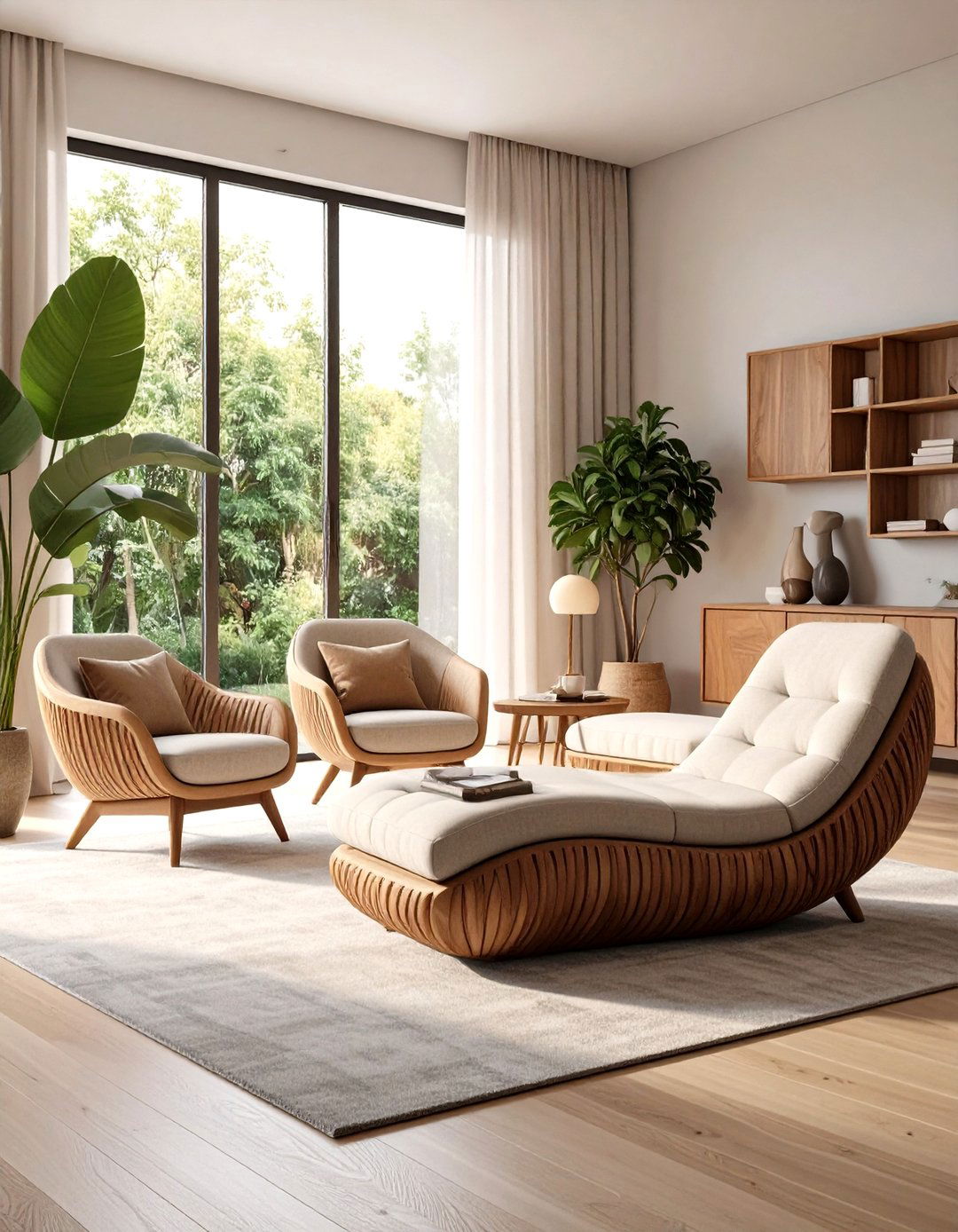 Invest in Sculptural Seating Pieces - 20 Eclectic Living Room Ideas