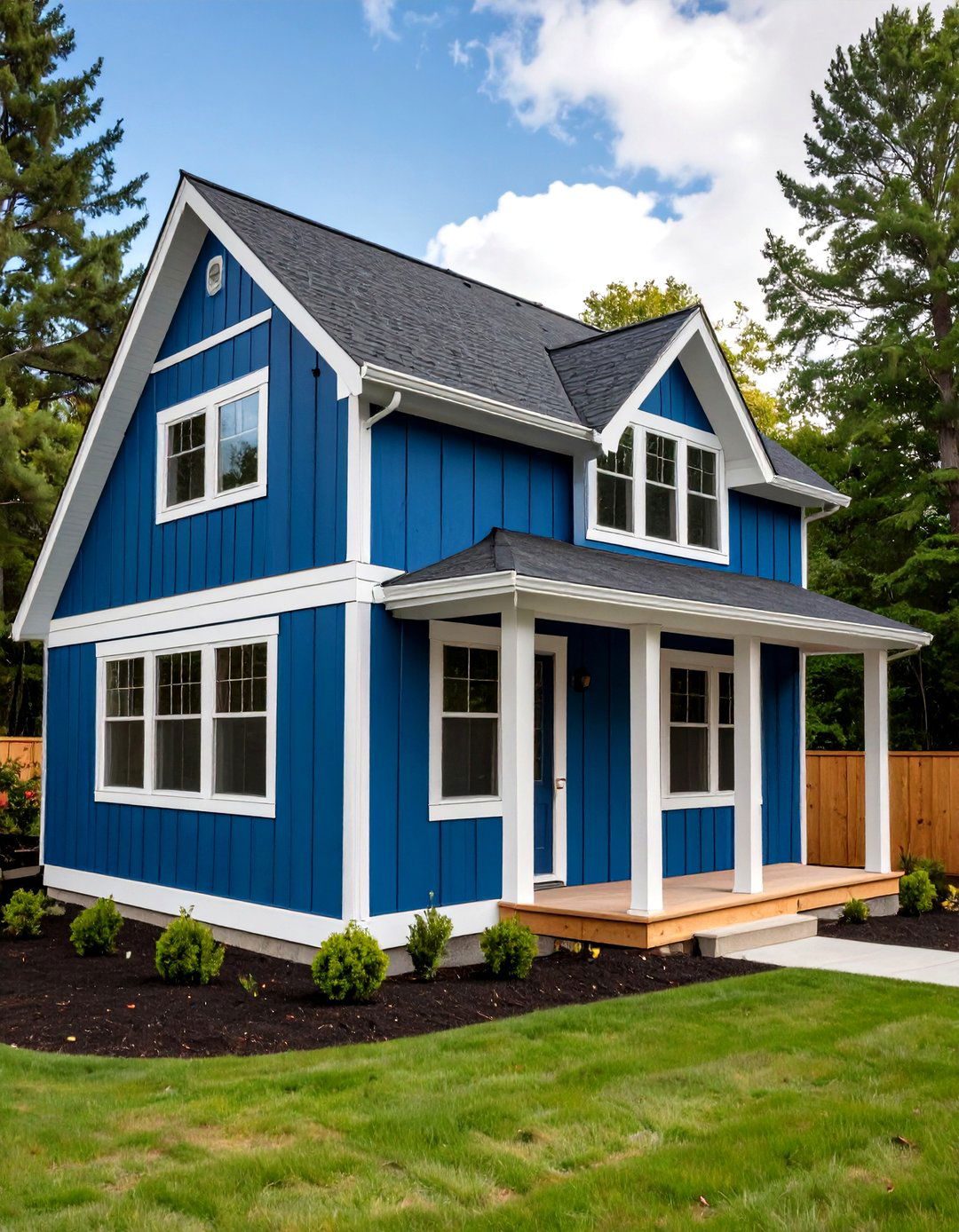Investment in Lifespan - 20 Blue House Siding With White Trim