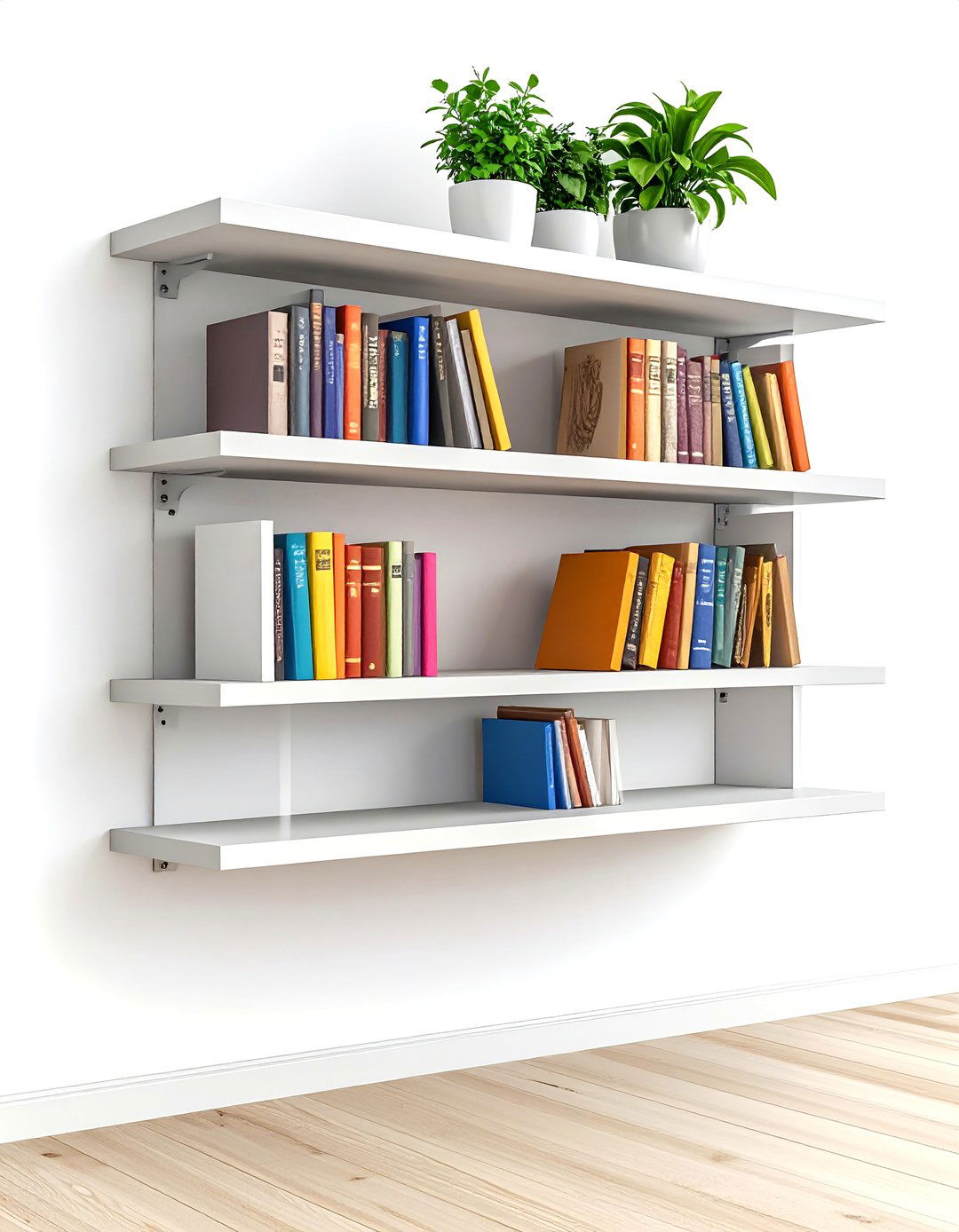 Invisible Bracket Bookshelves for Weightless Libraries - 20 Floating Shelves Ideas
