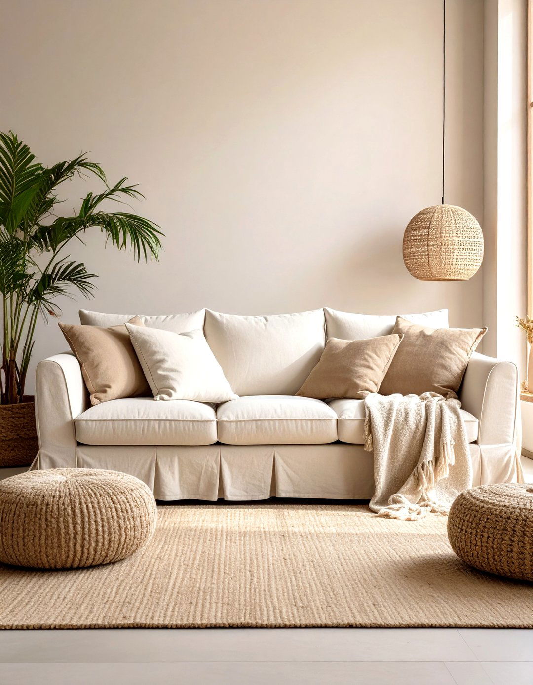 Invite Relaxation with a Linen Slipcovered Sofa - 20 French Country Living Room Ideas