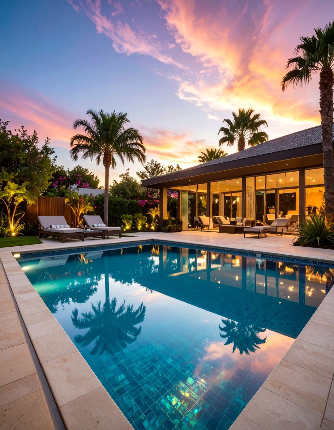 Iridescent Glass Pool Tile Designs - 20 Pool Tile Ideas
