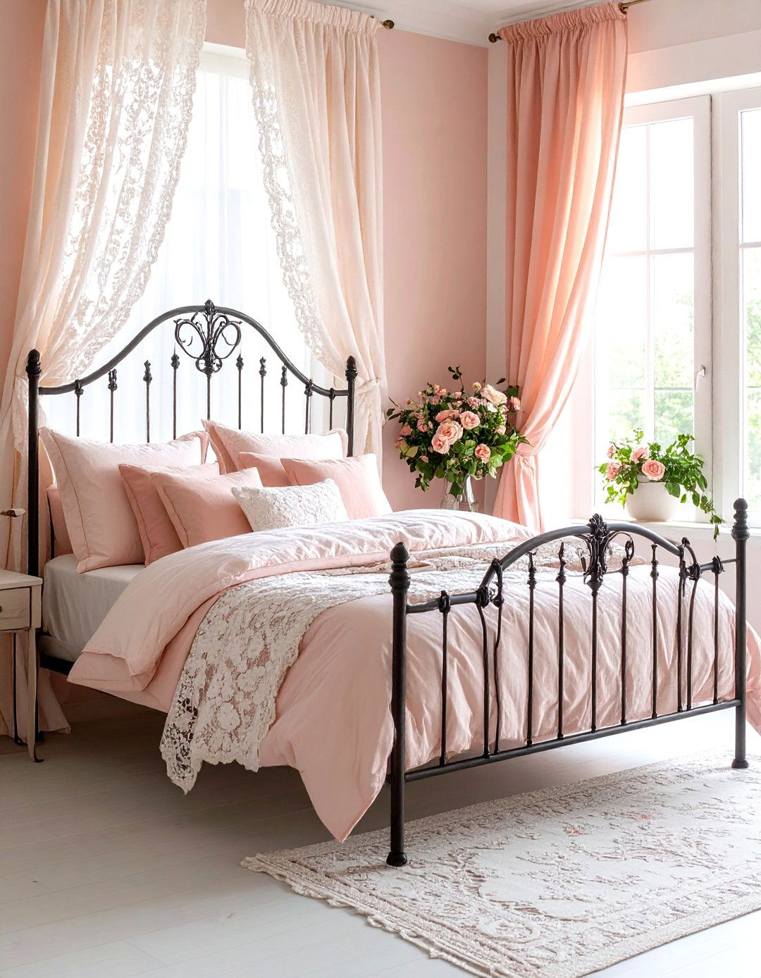 Iron Bed Frames - 20 Shabby Chic Bedroom Ideas