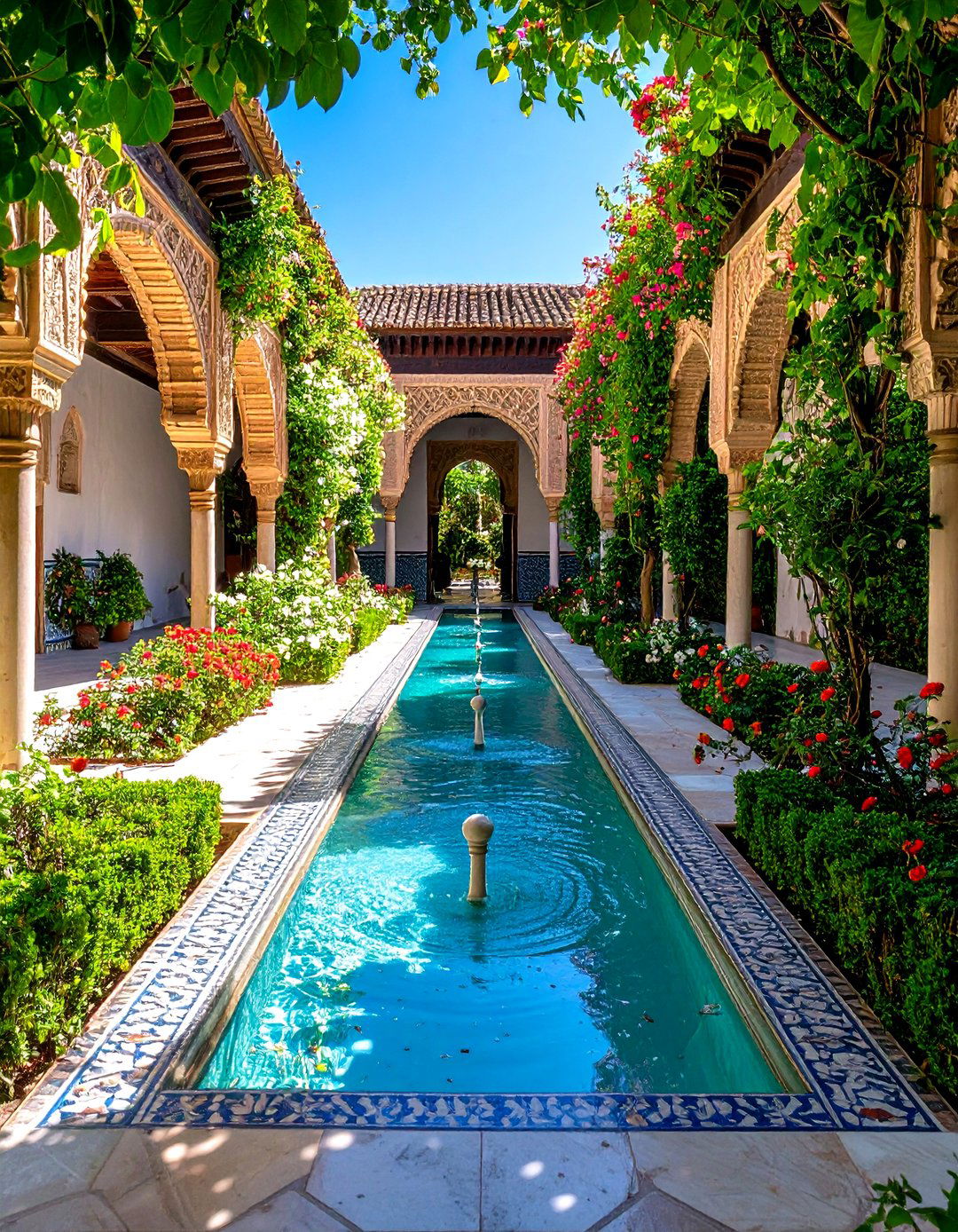 Islamic Inspired Quadrilateral Shade Oasis - 20 Shade Garden Design Ideas