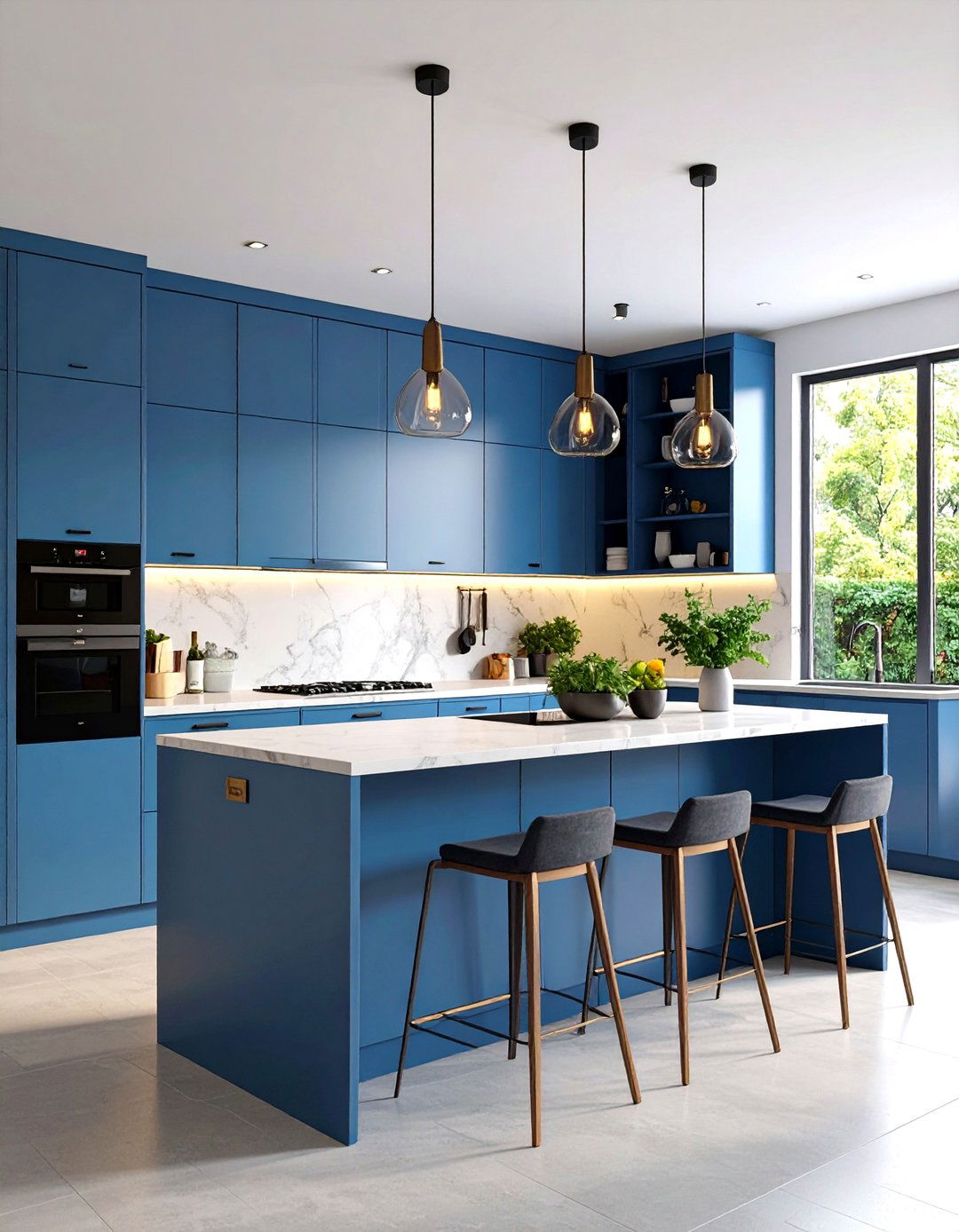 Island Enhanced Parallel Modular Kitchen Design with Extended Workspace - 20 Parallel Modular Kitchen Design Ideas