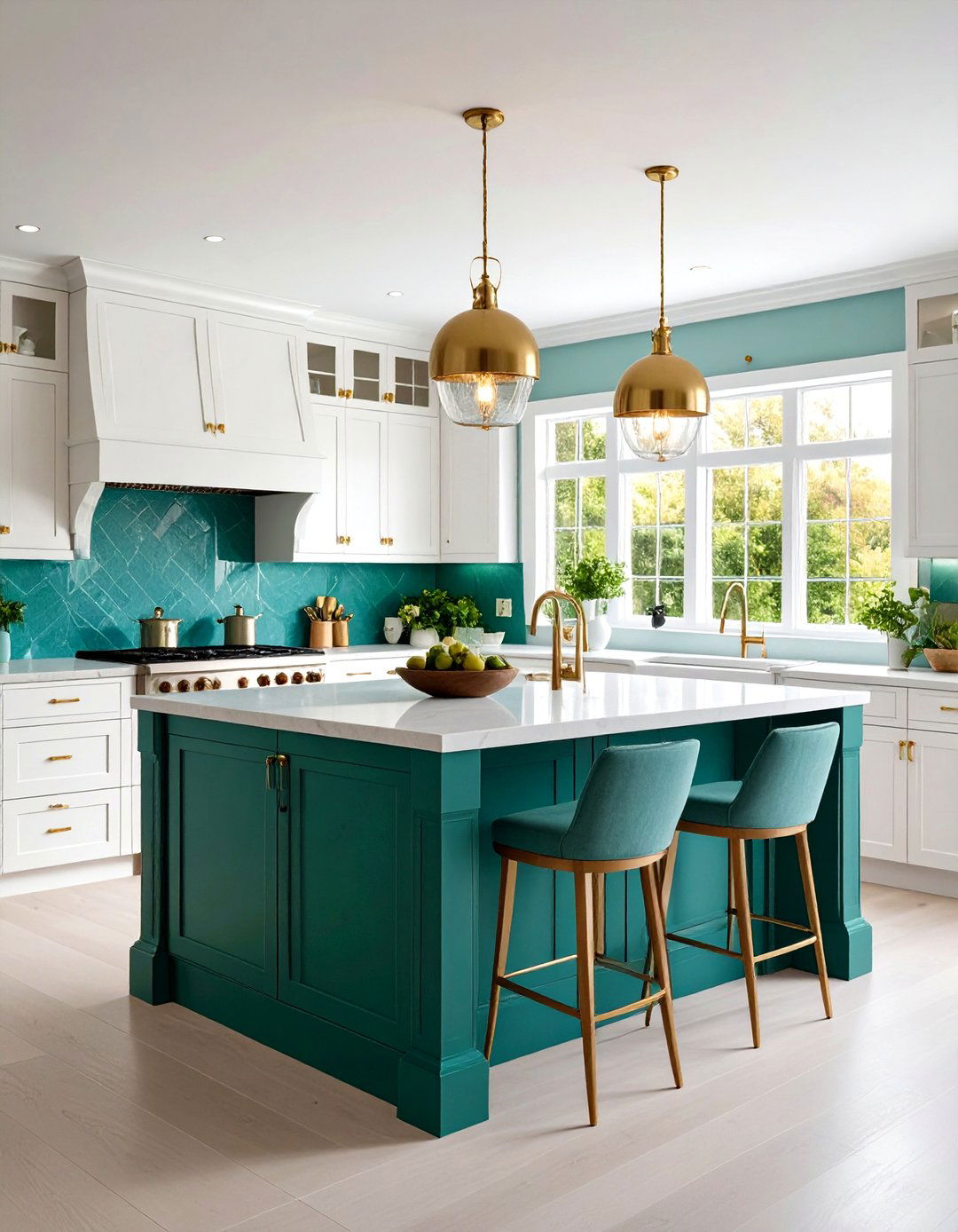 Island Only Accent Color - 20 Two Tone Kitchen Cabinet Ideas