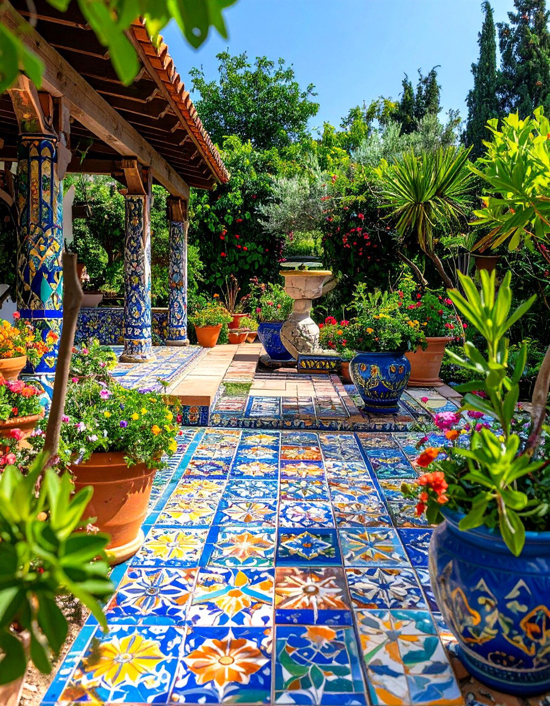 Italian Garden Mosaic Decorative Elements - 20 Italian Garden Design Ideas