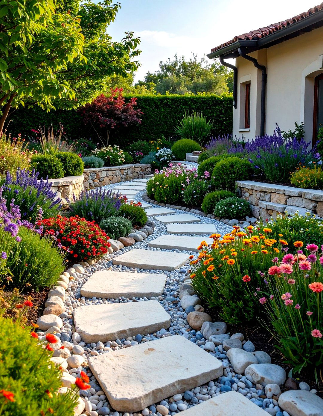 Italian Garden Natural Stone Wall Elements - 20 Italian Garden Design Ideas