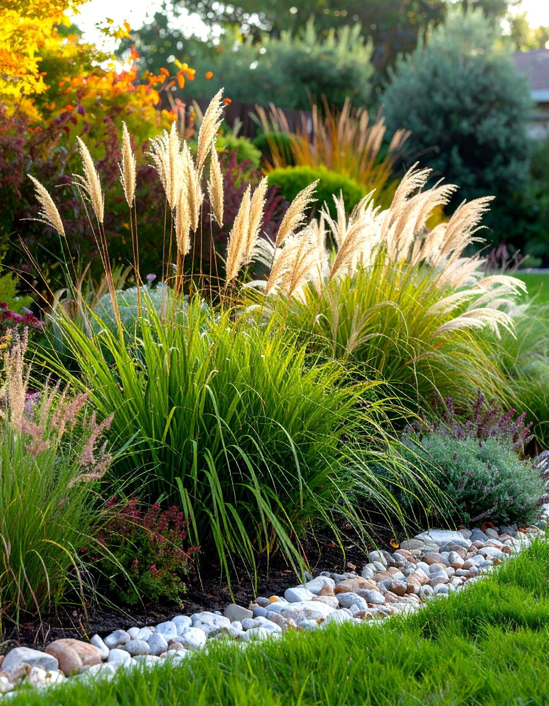 Italian Garden Ornamental Grass Accents - 20 Italian Garden Design Ideas