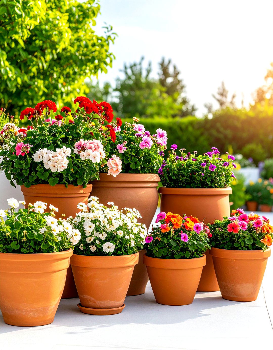 Italian Garden Terracotta Container Displays - 20 Italian Garden Design Ideas