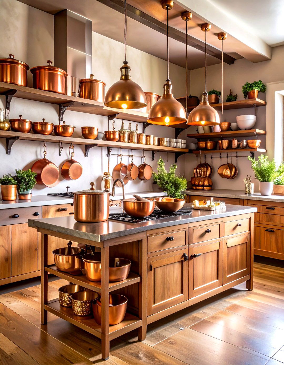 Italian Kitchen Design with Copper Accent Features - 20 Italian Kitchen Design Ideas