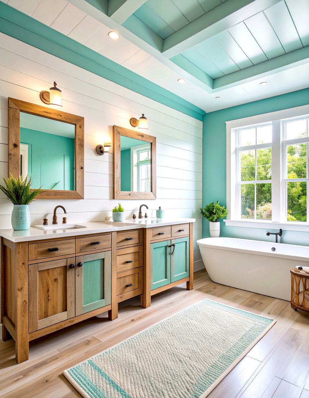 Jack and Jill Bathroom with Coastal Inspired Design Theme - 20 Jack and Jill Bathroom Ideas
