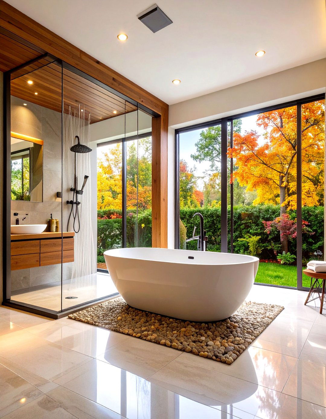 Jack and Jill Bathroom with Tub Shower Combination Layout - 20 Jack and Jill Bathroom Ideas