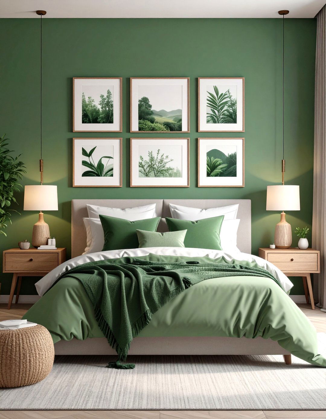 Jade Green Gallery Wall Art Collection - 20 Jade Green Bedroom Ideas