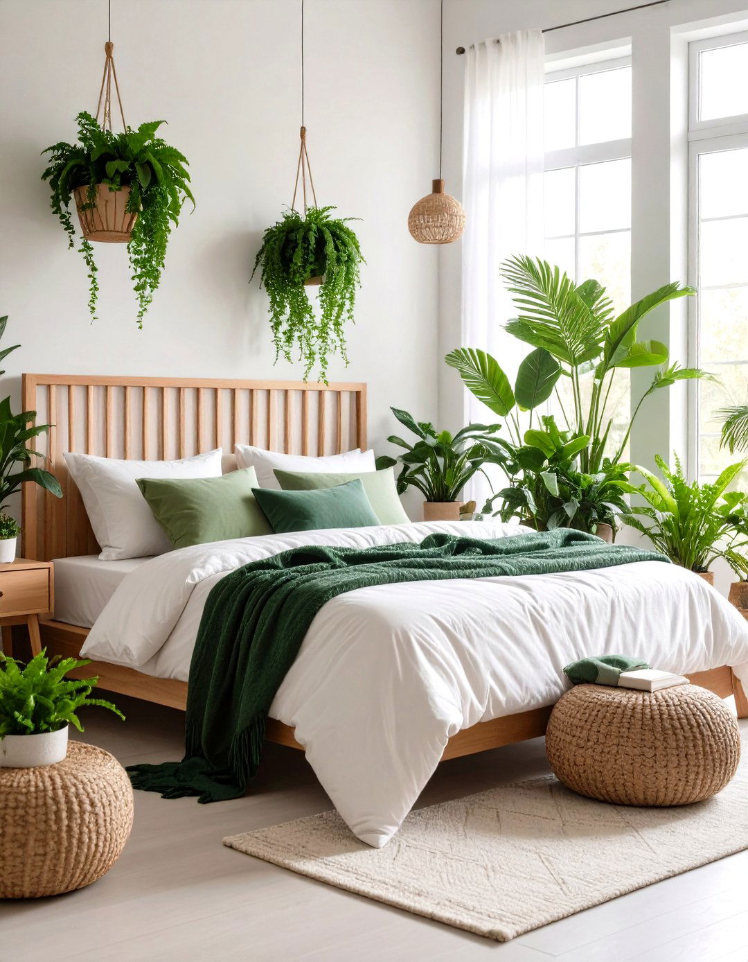Jade Green Indoor Plant Sanctuary - 20 Jade Green Bedroom Ideas
