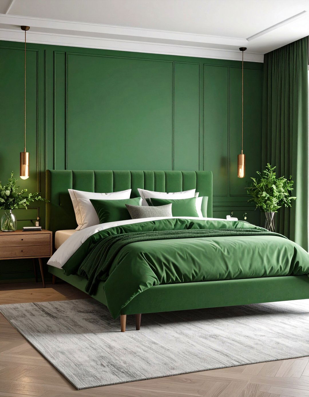 Jade Green Monochromatic Color Scheme - 20 Jade Green Bedroom Ideas