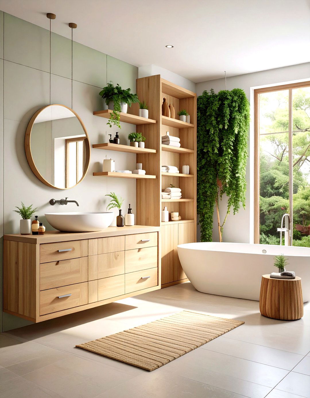 Japandi Bathroom Minimalist Storage Solutions - 20 Japandi Bathroom Ideas