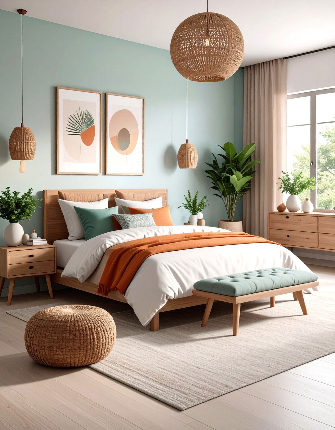 Japandi Bedroom Earth Tone Accent Integration - 20 Japandi Bedroom Design Ideas