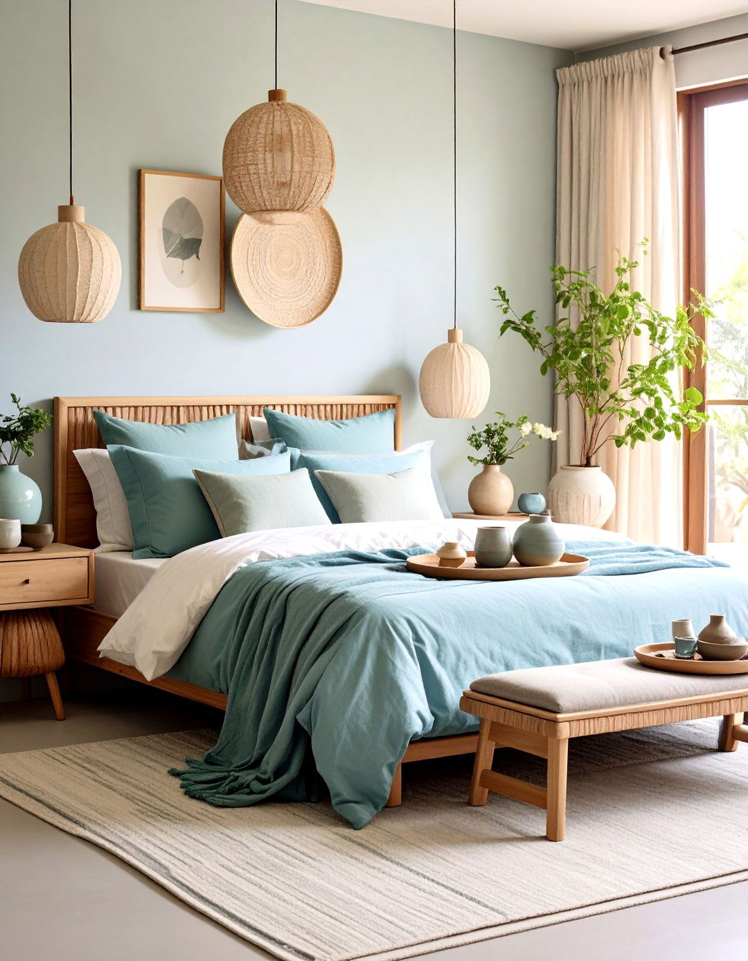 Japandi Bedroom Handcrafted Ceramic Displays - 20 Japandi Bedroom Design Ideas