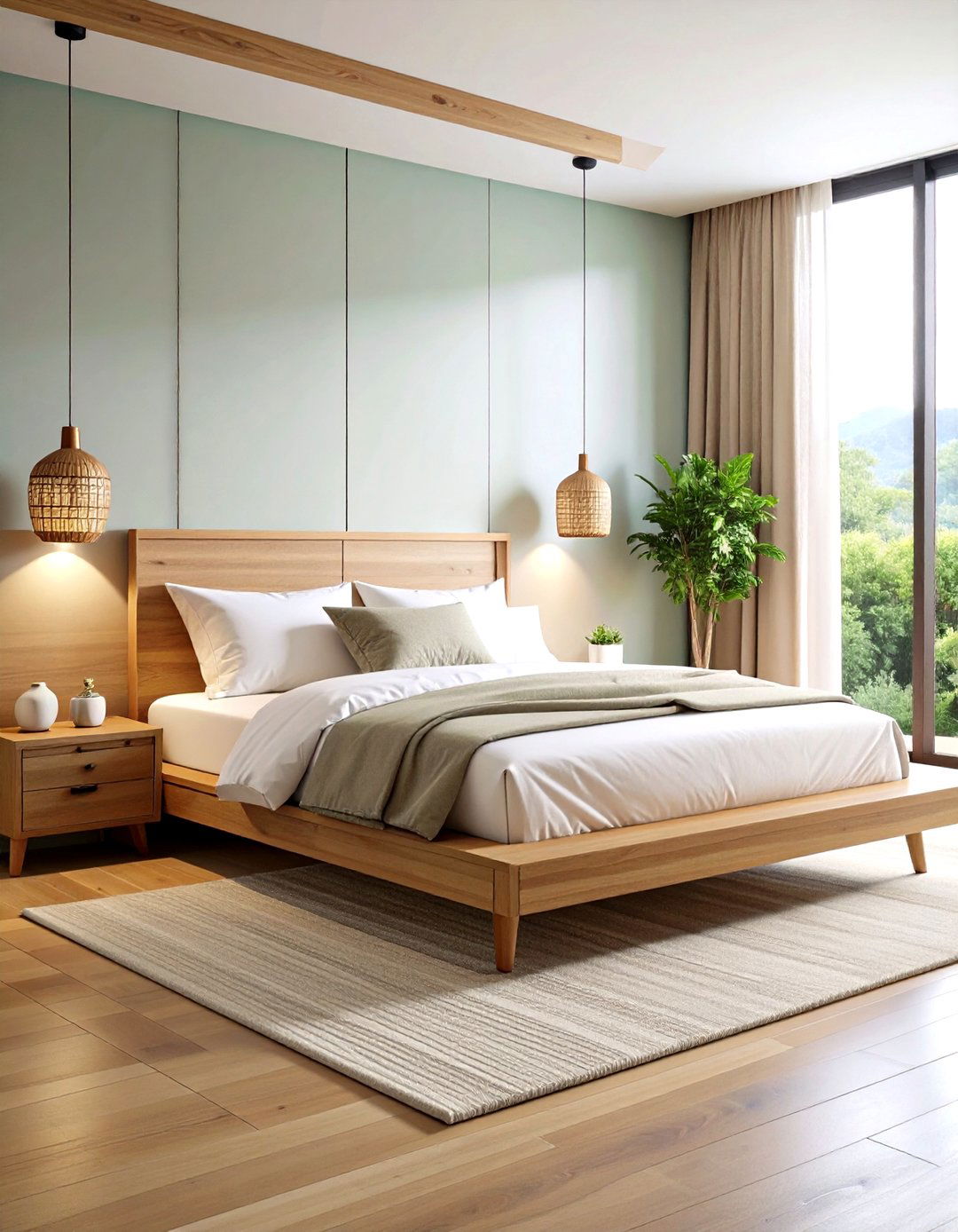 Japandi Bedroom Low Profile Platform Beds - 20 Japandi Bedroom Design Ideas