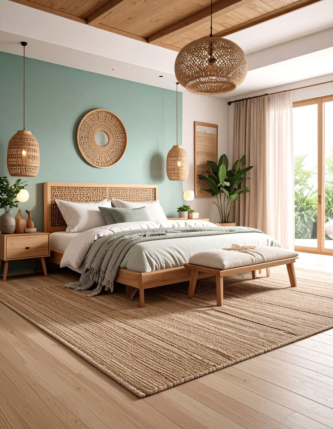 Japandi Bedroom Natural Texture Layering - 20 Japandi Bedroom Design Ideas