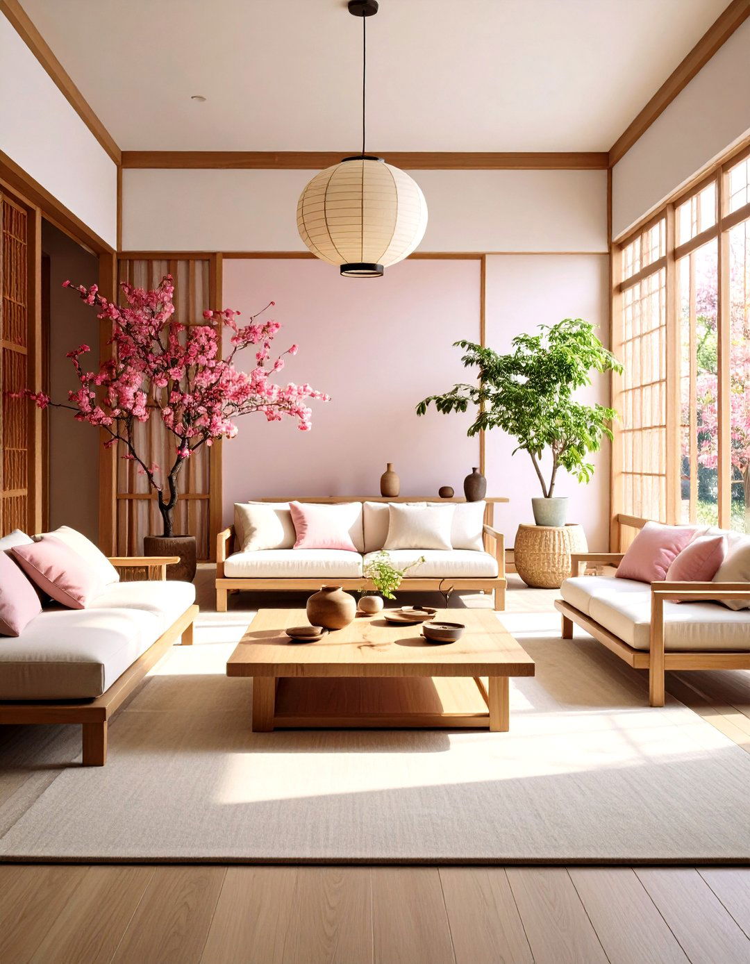 Japandi Living Room Asymmetrical Design Elements - 20 Japandi Living Room Ideas