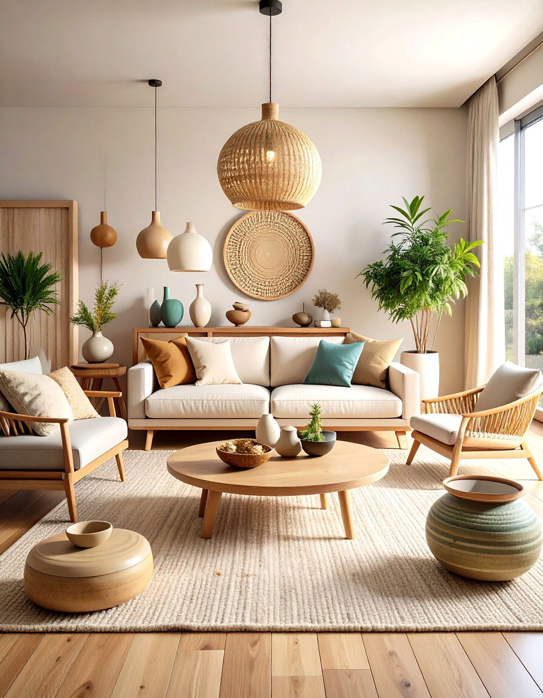 Japandi Living Room Handmade Ceramic Decor - 20 Japandi Living Room Ideas