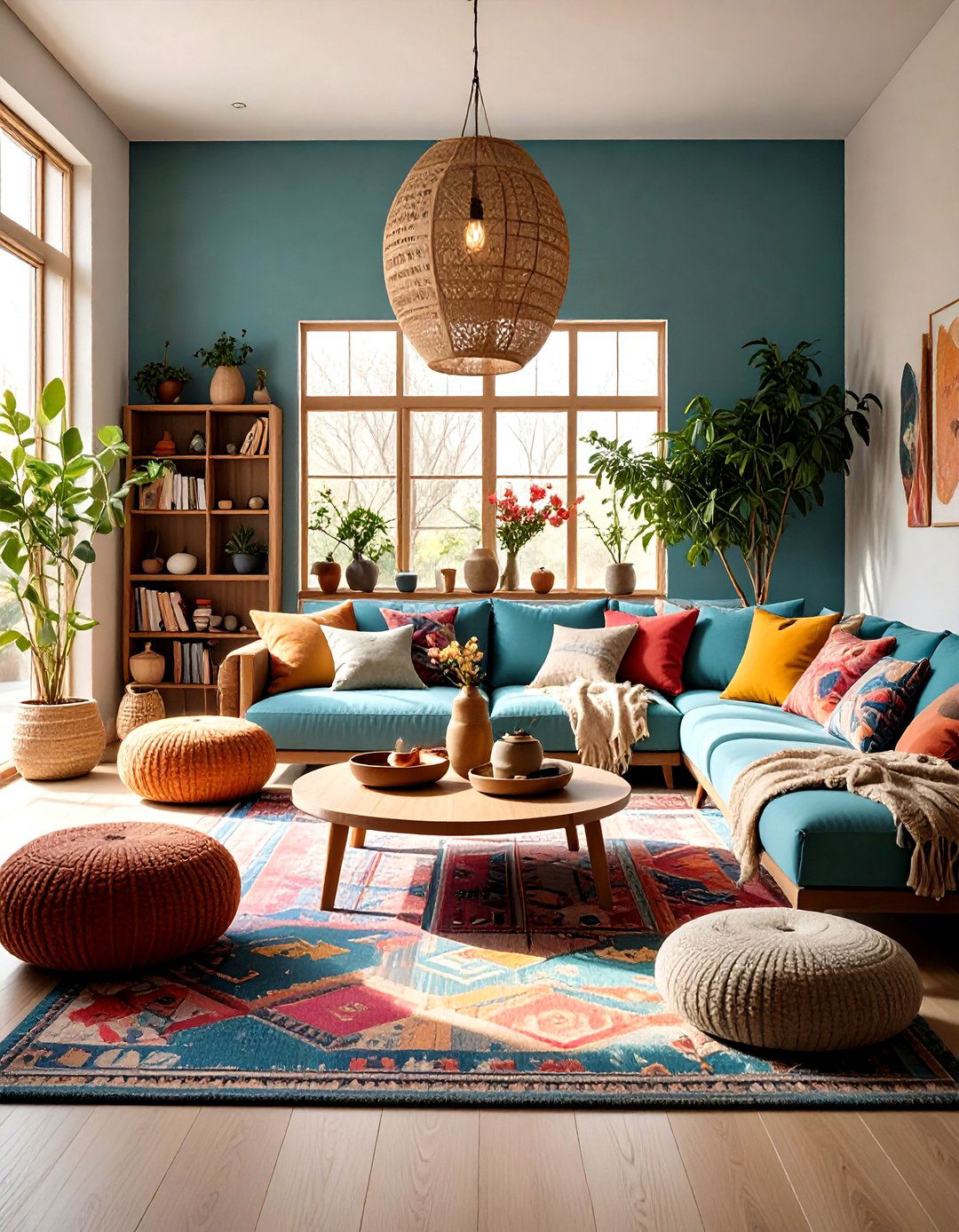 Japandi Living Room Layered Textile Arrangements - 20 Japandi Living Room Ideas