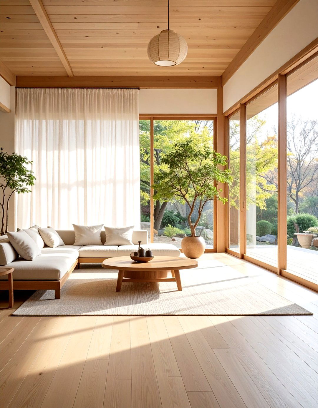 Japandi Living Room Natural Lighting Solutions - 20 Japandi Living Room Ideas