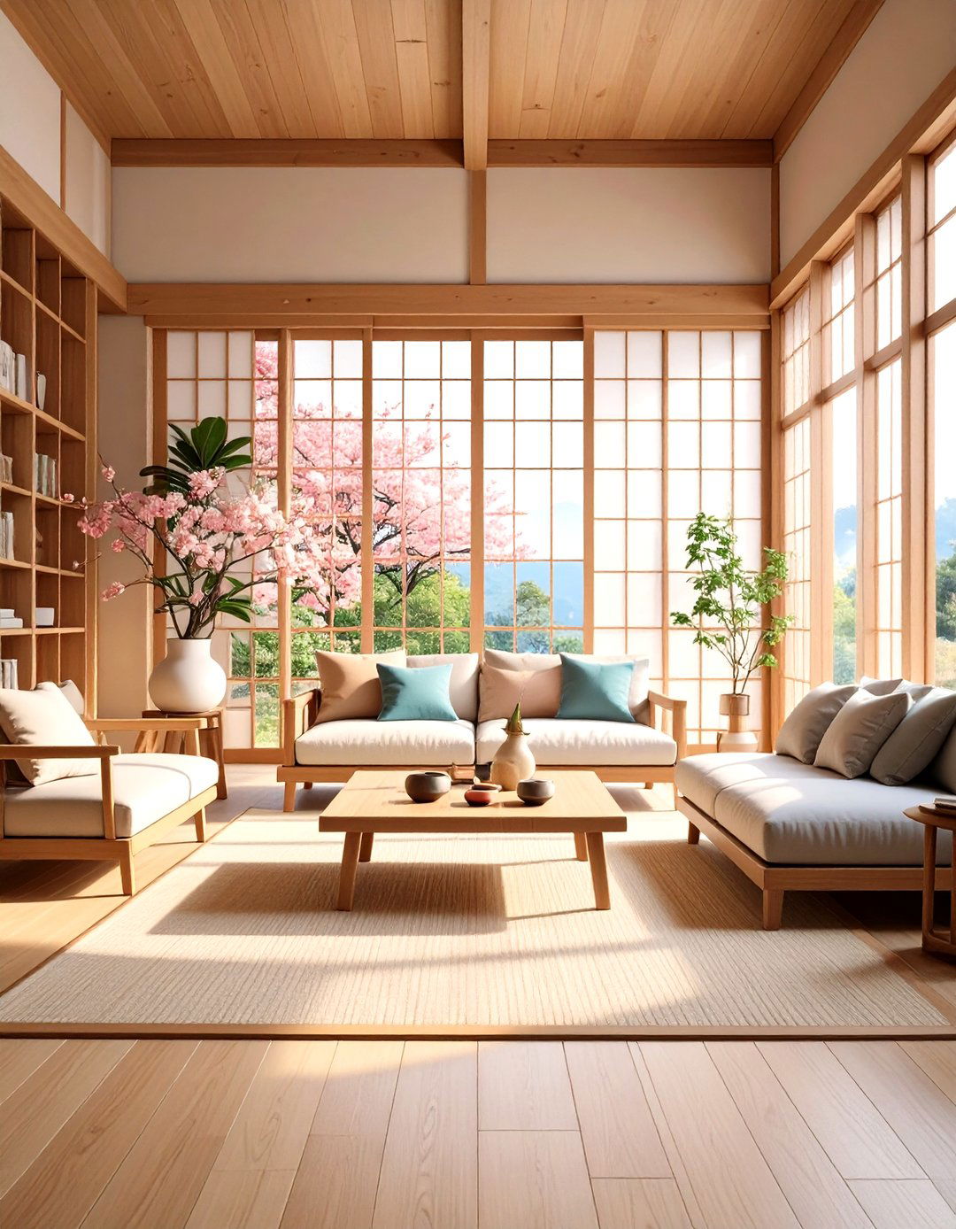 Japandi Living Room Shoji Screen Room Dividers - 20 Japandi Living Room Ideas