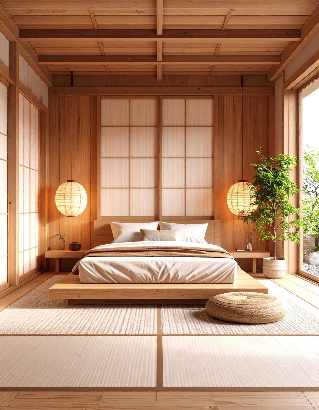 Japandi Matte Black Serenity - 20 Matte Black Bedroom Ideas
