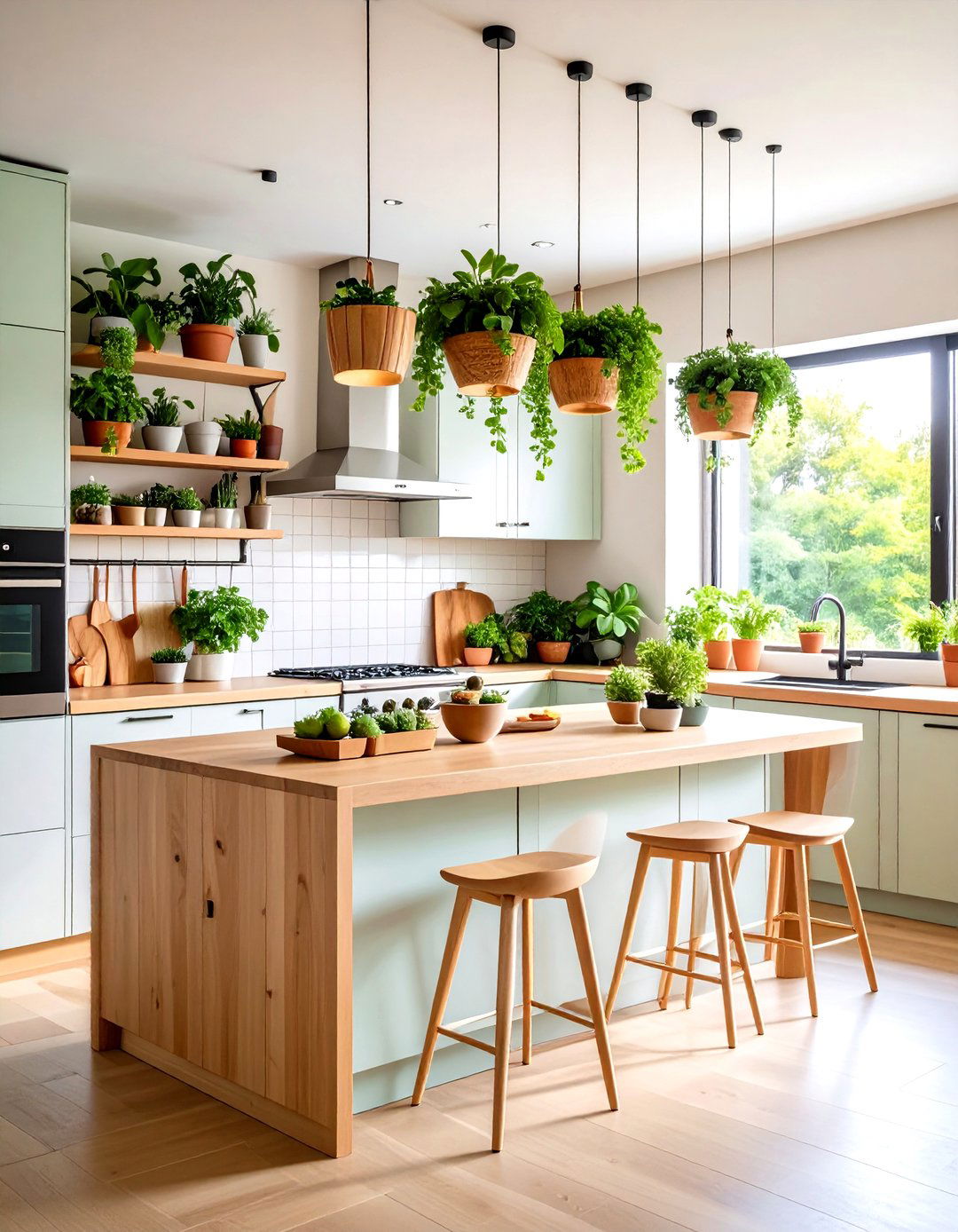 Japandi Plant Integration Systems - 20 Japandi Kitchen Ideas