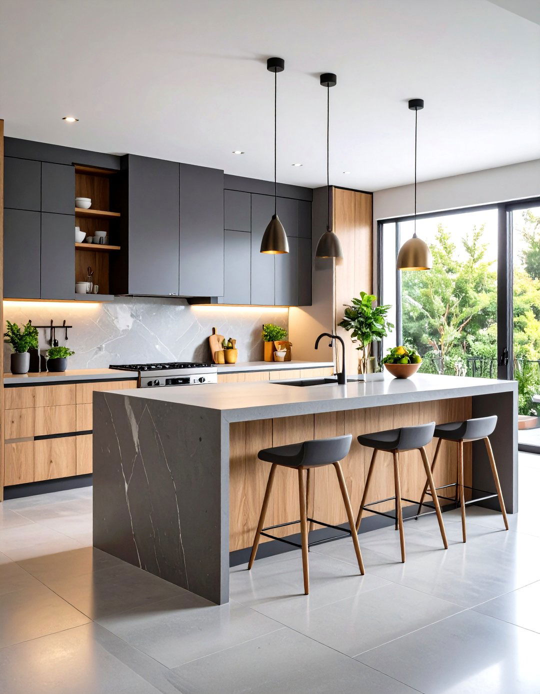 Japandi Textured Backsplash Designs - 20 Japandi Kitchen Ideas