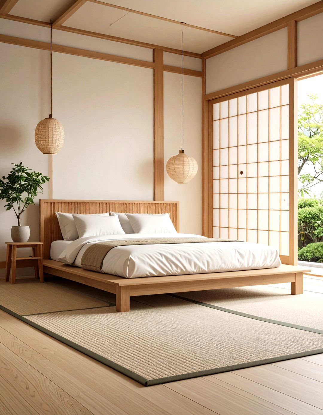 Japanese Bedroom Design Featuring Low Platform Bed Frames - 20 Japanese Bedroom Design Ideas