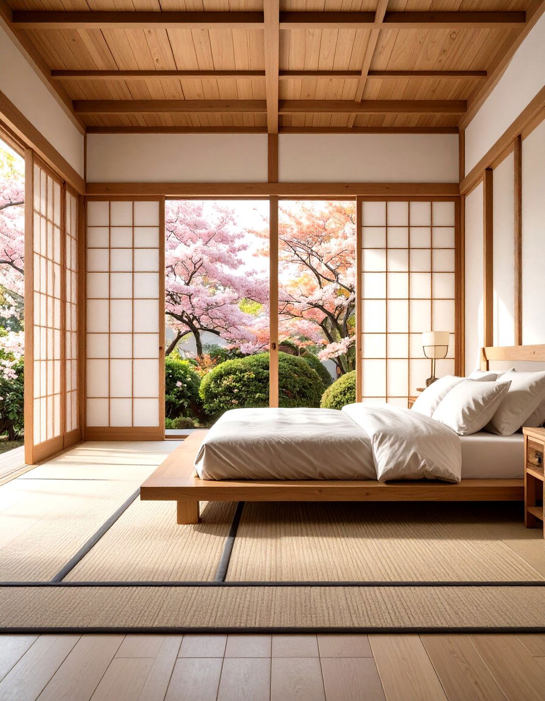 Japanese Bedroom Design with Authentic Shoji Screen Room Dividers - 20 Japanese Bedroom Design Ideas