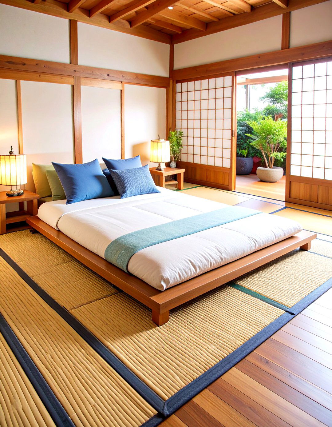Japanese Bedroom Design with Traditional Futon Floor Sleeping Systems - 20 Japanese Bedroom Design Ideas