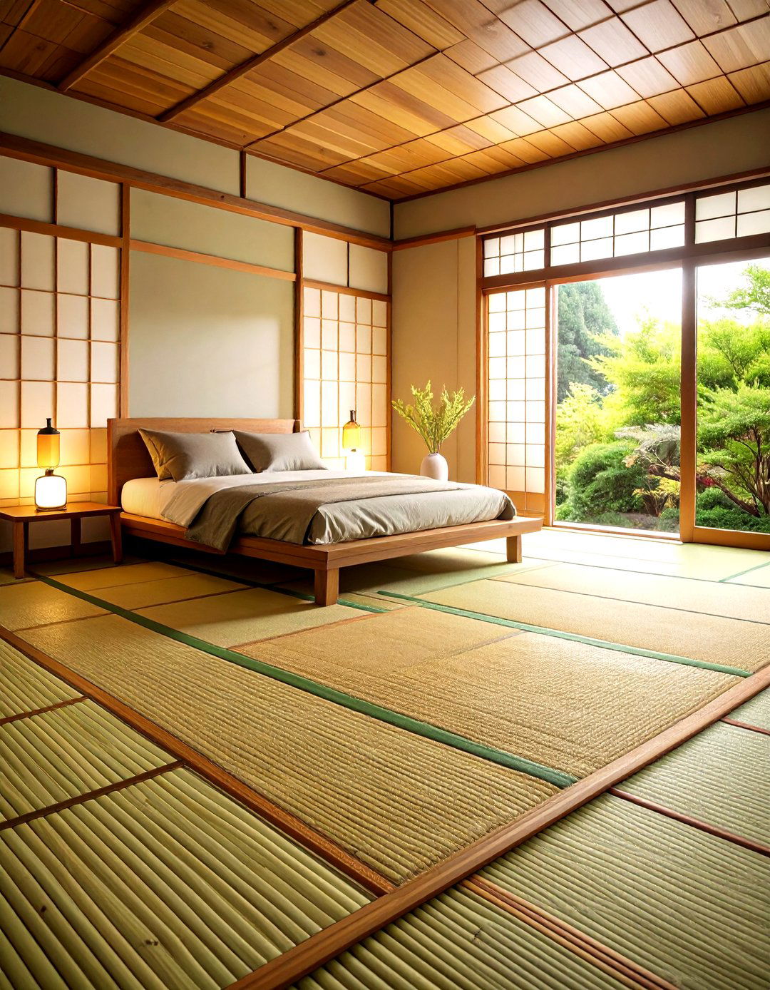 Japanese Bedroom Design with Traditional Tatami Mat Flooring - 20 Japanese Bedroom Design Ideas