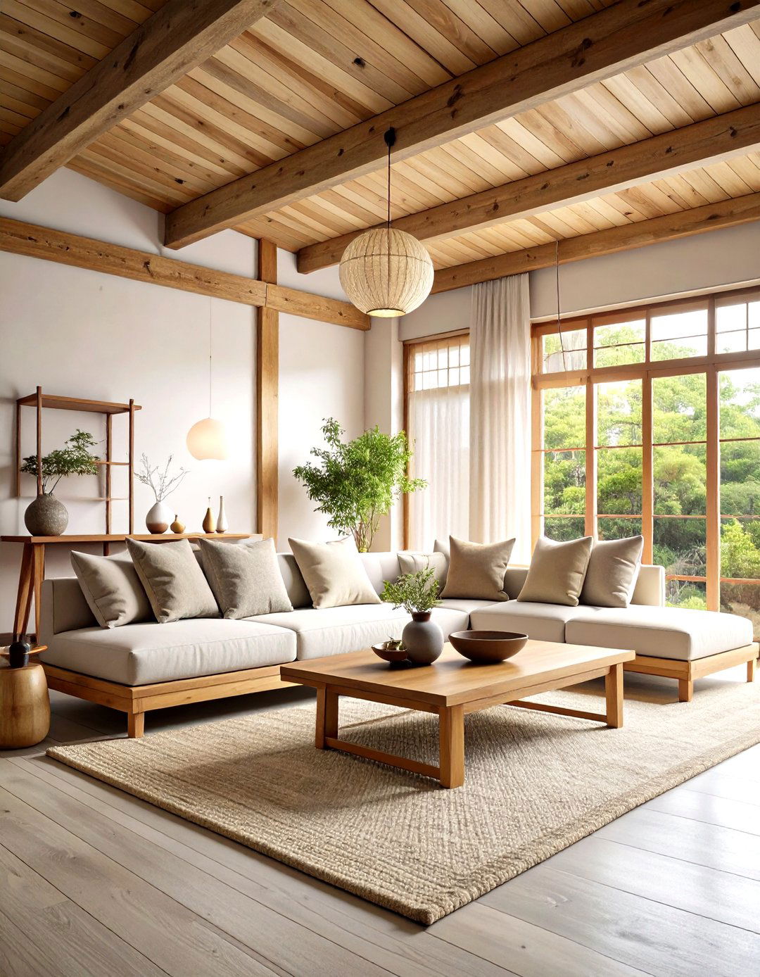 Japanese Interior Design with Wabi Sabi Natural Material Integration - 20 Japanese Interior Design Ideas