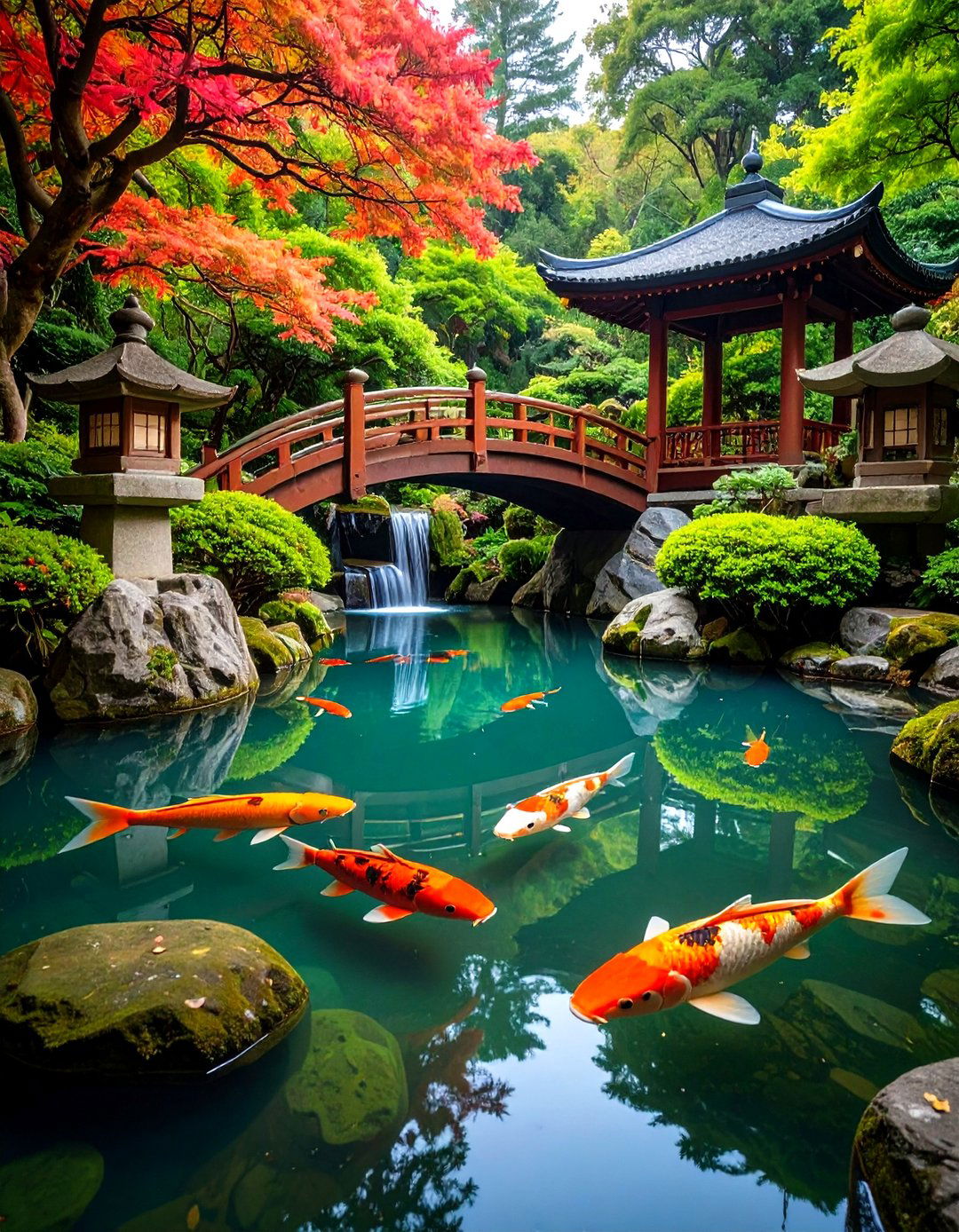 Japanese Zen Fish Pond Serenity - 20 Fish Pond Ideas