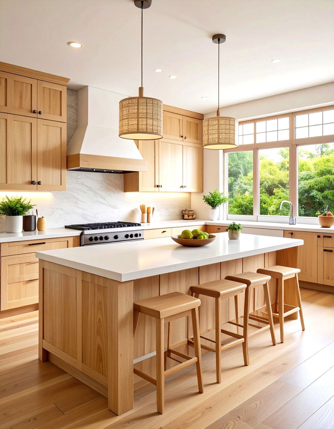 Japanese Zen Kitchen with Butcher Block Countertops - 20 Kitchens With Butcher Block Countertops