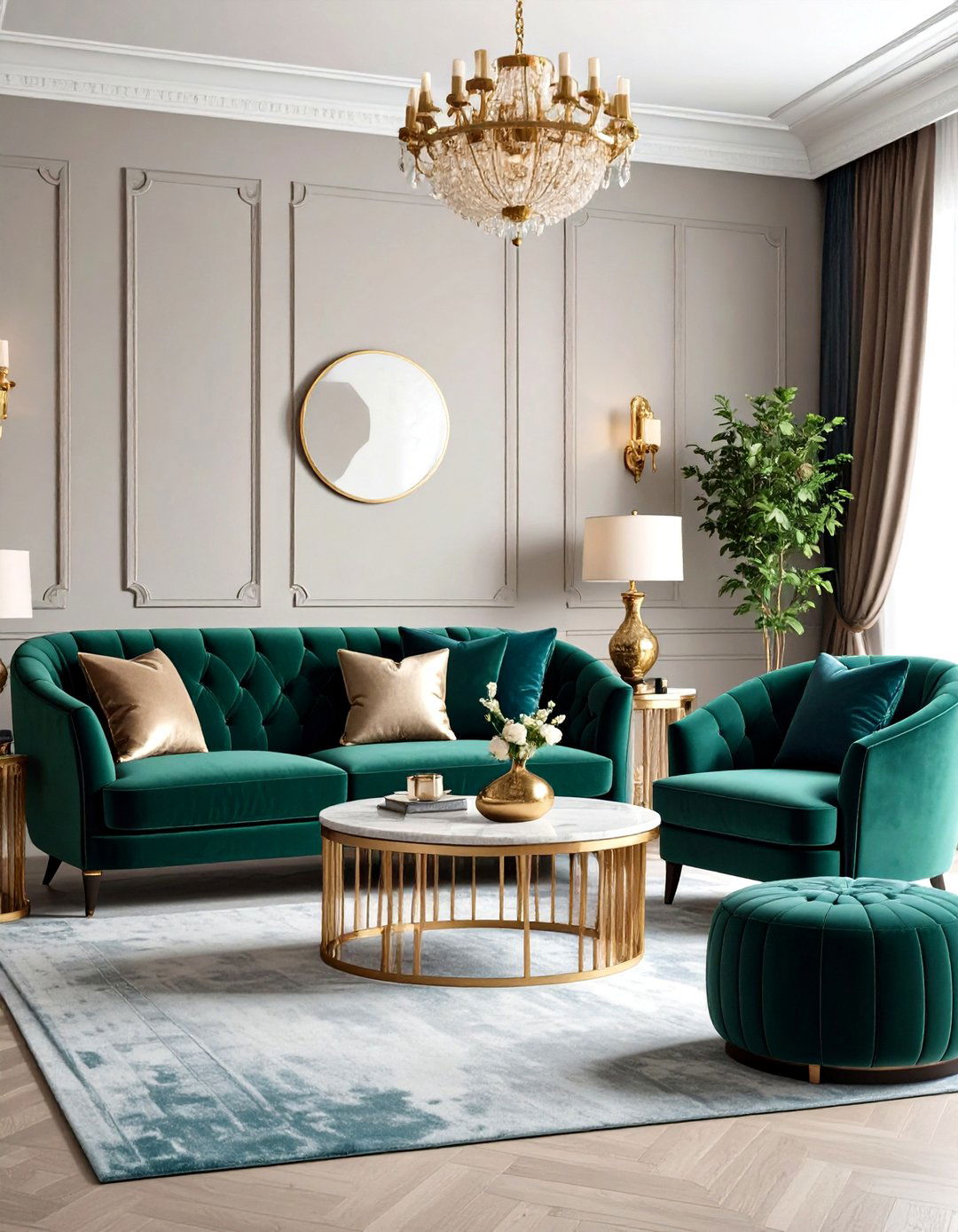 Jewel Tone Accents for Luxe Depth - 20 Dulux Egyptian Cotton Living Room Ideas