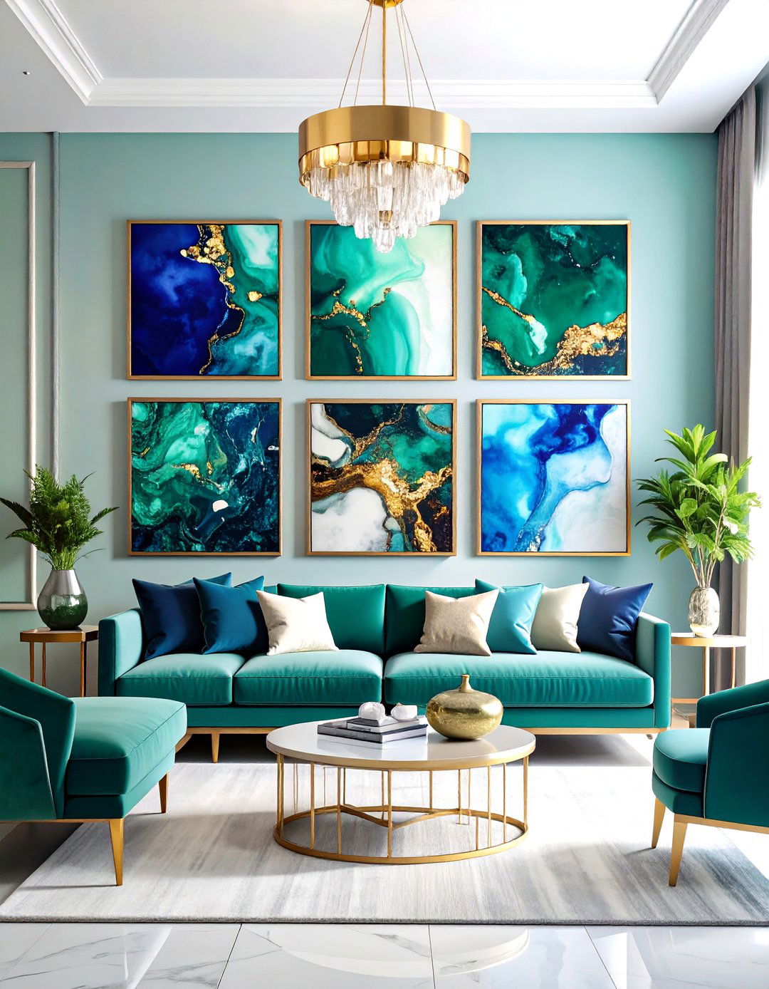 Jewel Tone Artwork and Gallery Wall Display - 20 Ways to Decorate With Jewel Tones