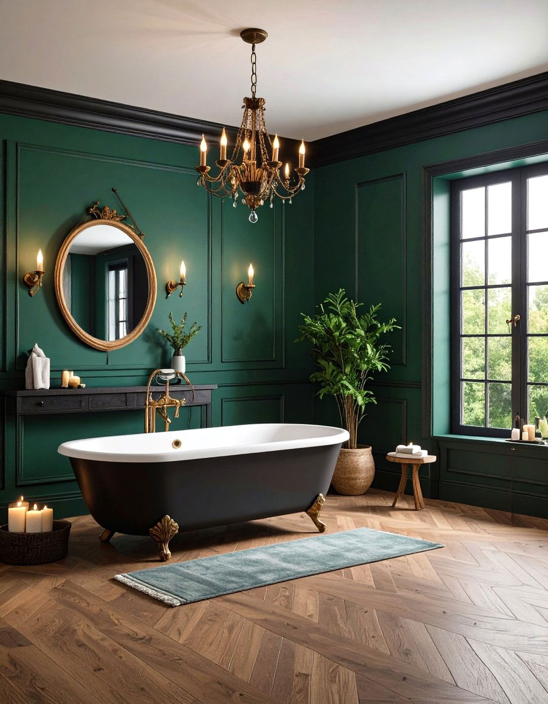 Jewel Tone Color Scheme for a Gothic Bathroom - 20 Gothic Bathroom Ideas