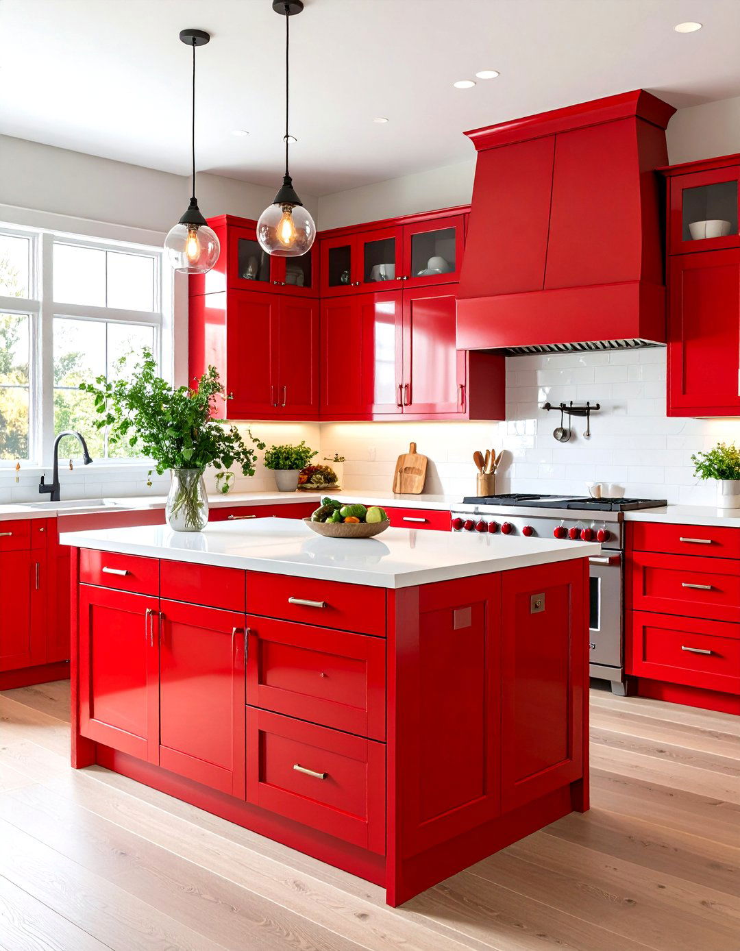 Jewel Tone Colorful Kitchen Glamour - 20 Colorful Kitchen Ideas