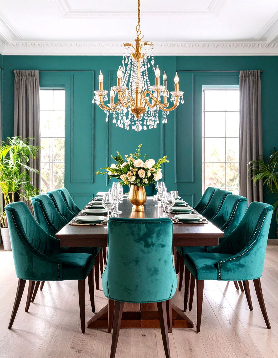 Jewel Tone Dining Room Entertaining Space - 20 Ways to Decorate With Jewel Tones