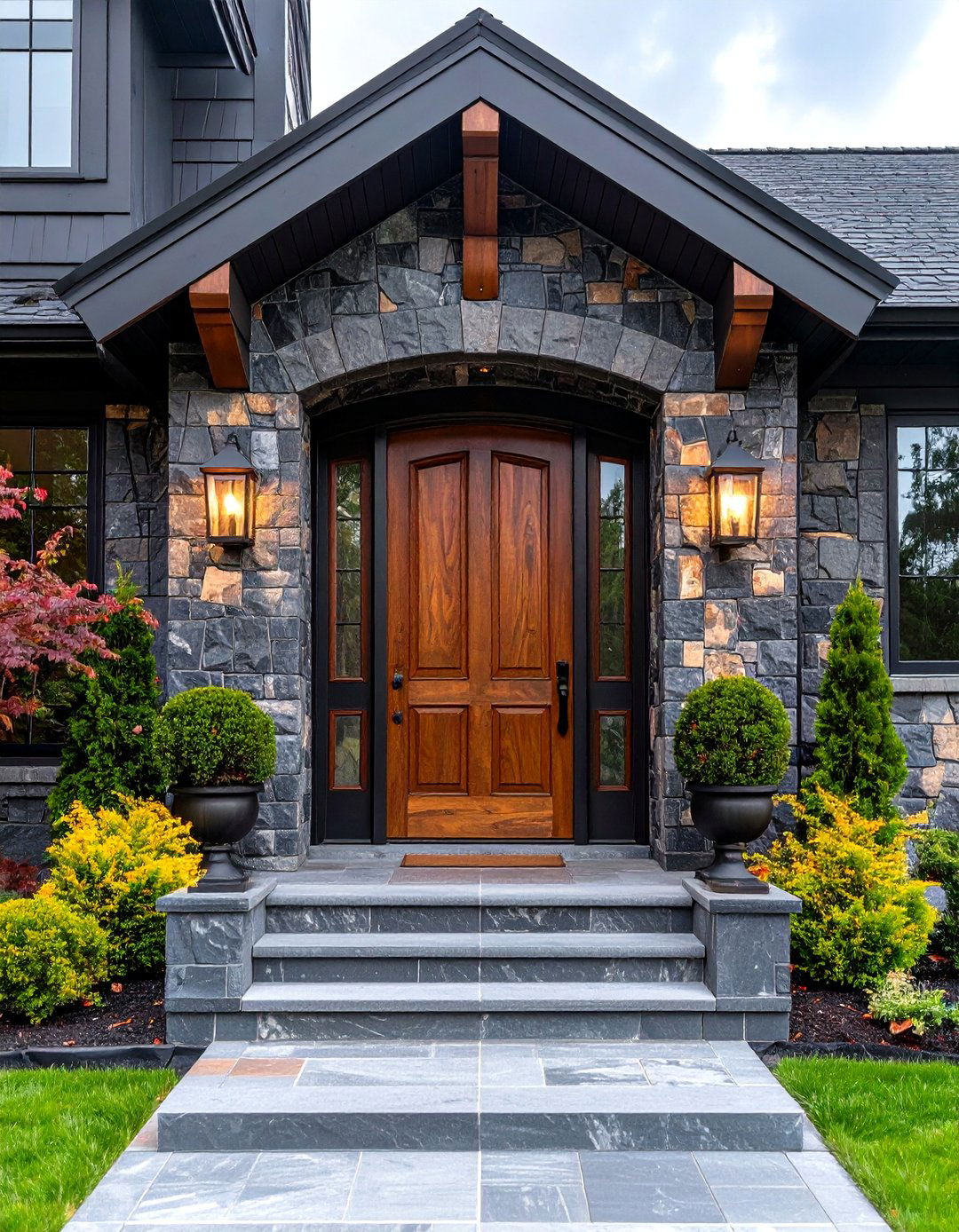 Jewel Tone Turquoise Paired with Copper Accents - 20 Turquoise Front Door Ideas