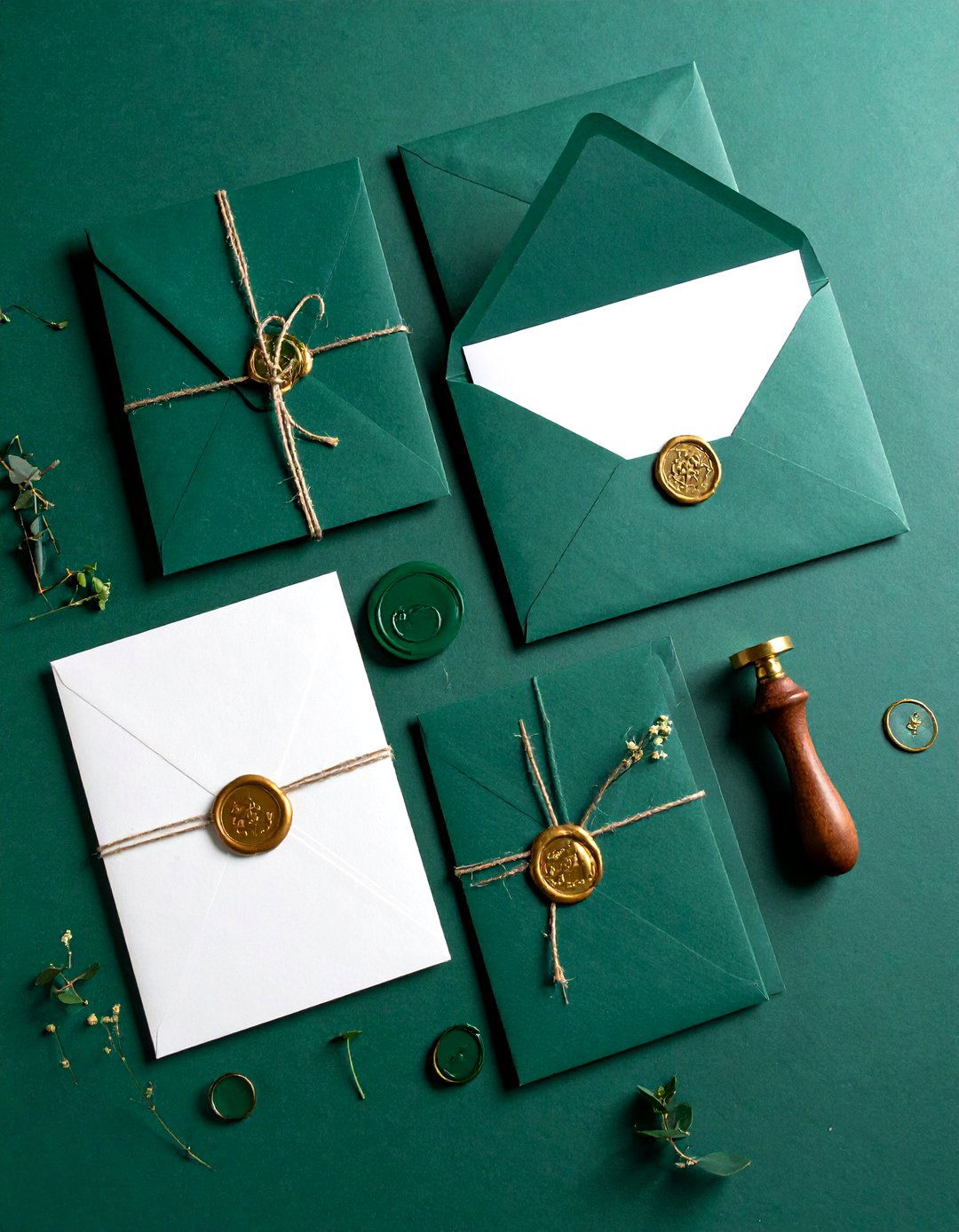 Jewel Toned Emerald Green Wedding Invitation Suite - 20 Emerald Green Wedding Ideas
